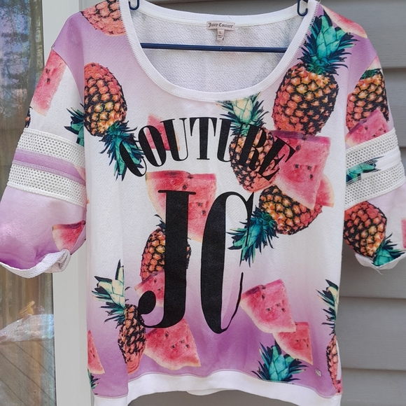 Colorful Womens JUICY Couture Graphic T-Shirt LARGE - Picture 3 of 6